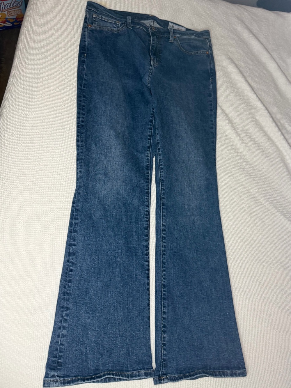 GAP Blue Flared Wide-Leg Jeans